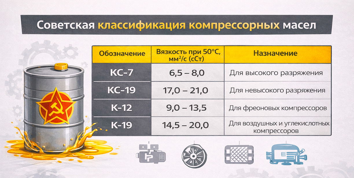 Советская классификация компрессорных масел