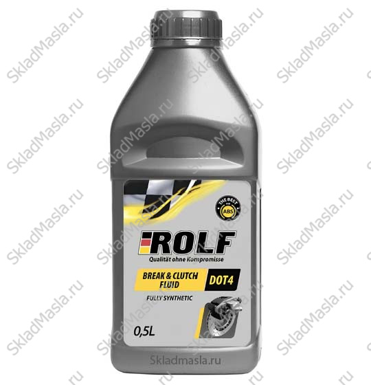 Тормозная жидкость Rolf Brake & Clutch Fluid DOT 4 (бутылка 455гр)