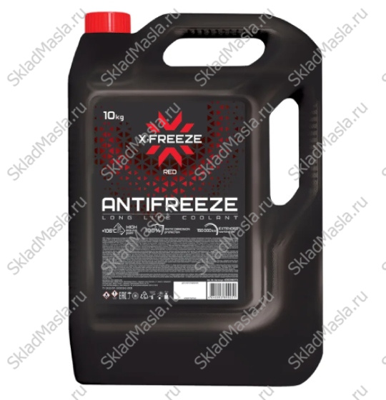 Антифриз X-Freeze Red G11 -40 красный (канистра 10кг)