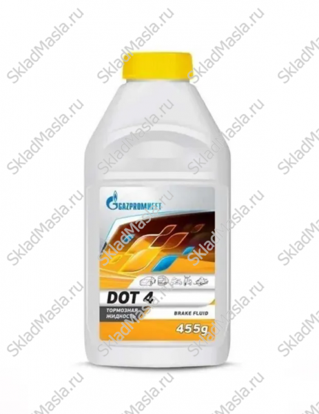 Тормозная жидкость Gazpromneft DOT 4 (бутылка 455гр)