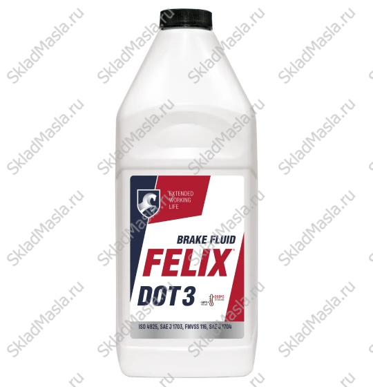 Тормозная жидкость Felix DOT 3 (бутылка 910гр)